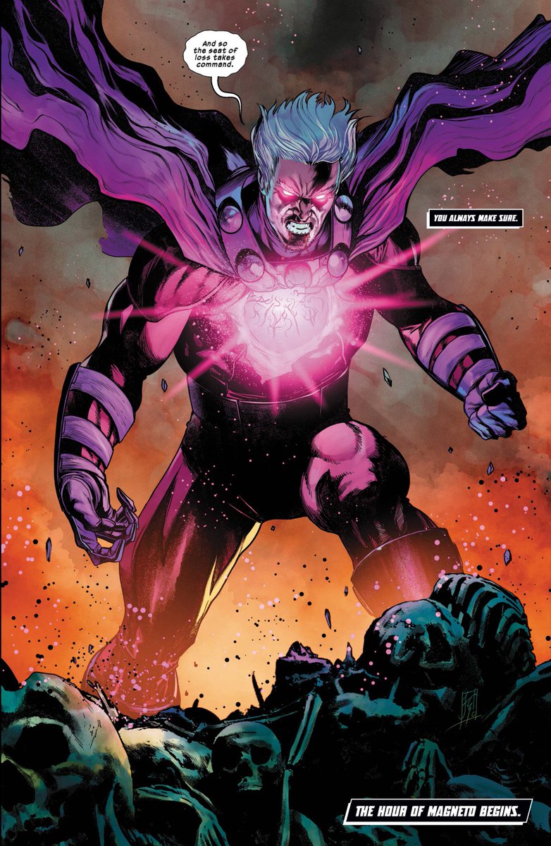AustinGorton's tweet photo. 357 - Year 60 Character: Magneto
From taking on Orchis to leading the defense against Uranos and using his powers to keep himself alive after having his heart ripped out, Magneto goes out in a blaze of glory - having given up immortality.
#2022XMen #60YearsOfX #XMen60 #Xmen https://t.co/ufOwYwLZPz