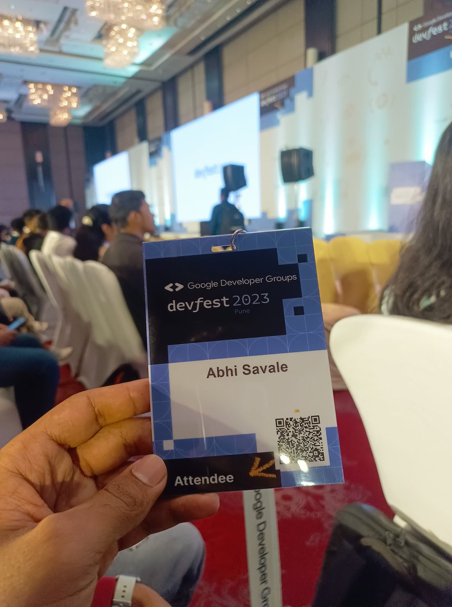 Hey🤩
I'm attending @GDGPune devfest Pune 2023!!
#dfpune #gdg #devfest #Pune