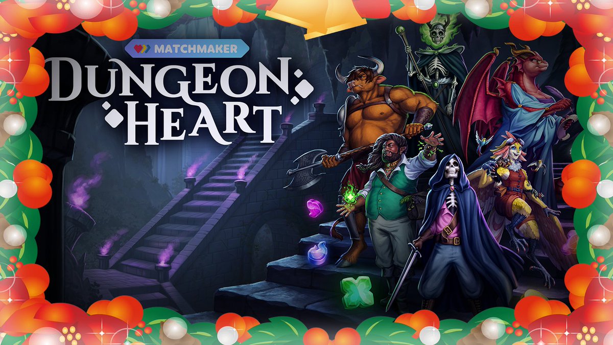 ghostmothHQ's tweet photo. 🎄🎁 ❤️Gift yourself a journey into love with #MatchmakerDungeonHeart! ❤️🎁🎄
Wishlist on Steam now for a magical adventure and immerse yourself in the rich narratives of our diverse characters! 🌈🚪 #IndieGameMagic #indiedev https://t.co/vk9vTygend