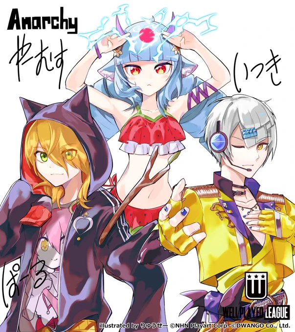 大炎上 グランドスラム Anarchy様の応援イラストを描かせていただきました!がんばえーッ! #コンパス #コンパスフェス