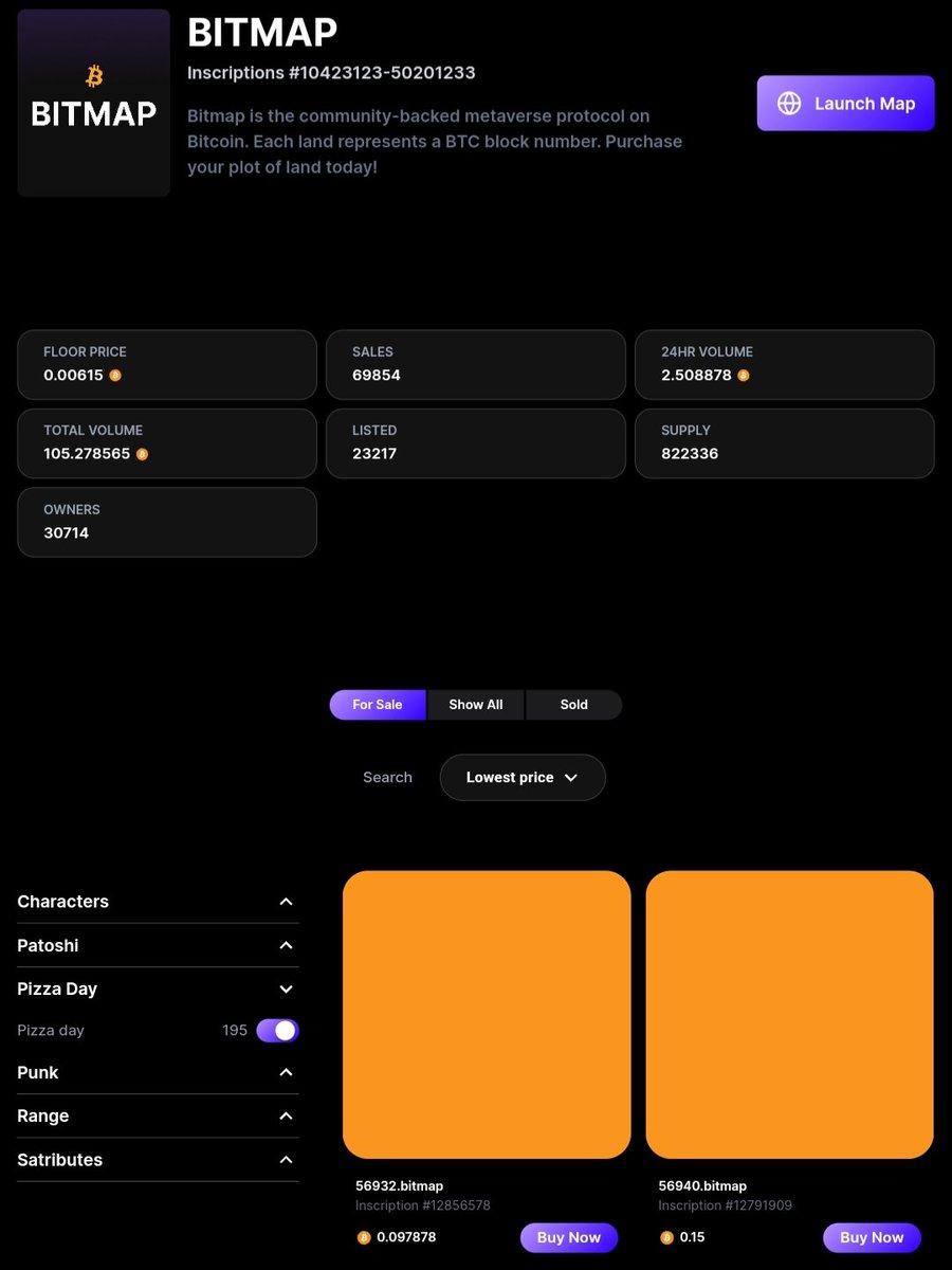 BitmapPizza's tweet image. Aaand the history was made! 

Set to stone! 🗻⛏
Written on the parchment of the #Bitmap history! 📝

#PizzaDay is officialy the 3rd blocktribute to ever get into market filters! 🎉

@ordinalswallet @MEonBTC