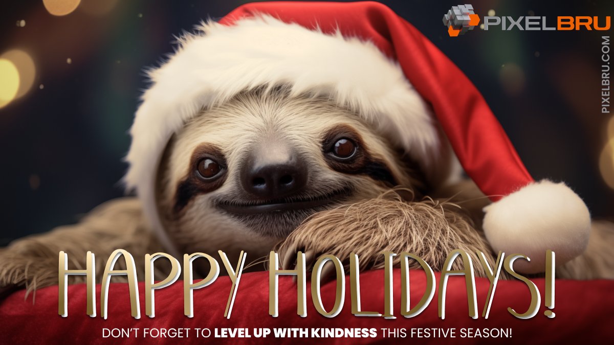 🎄 Merry Christmas from the <a href="/PixelBruGaming/">PixelBru</a> sloths!
As the holiday pixels align, we extend heartfelt thanks for your incredible support! 🎁
Wishing you a safe and wonderful Christmas filled with joy and epic gaming adventures. 🎮🎄

#MerryChristmas #pixelbru #gamingcommuntiy