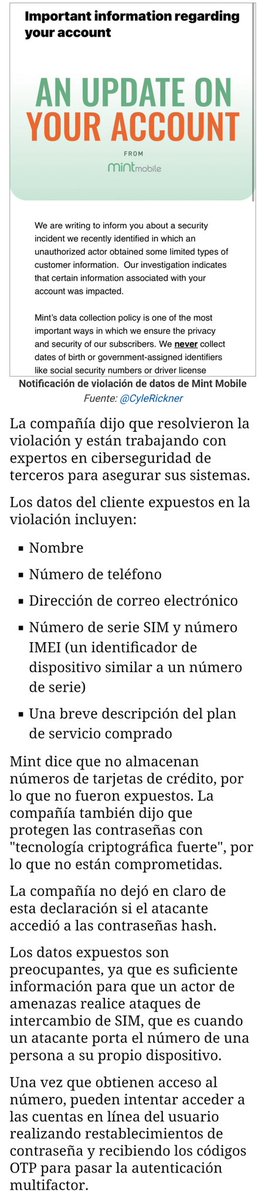 tylerwolfx's tweet photo. Mint Mobile revela una nueva violación de datos que expone los datos de los clientes.
#doops #tatron 😅 #telecom #databreach #tmobile #mint #mobile #dataleaks #infosec  https://t.co/g9fsYQNOBj https://t.co/9GDBML3PMv