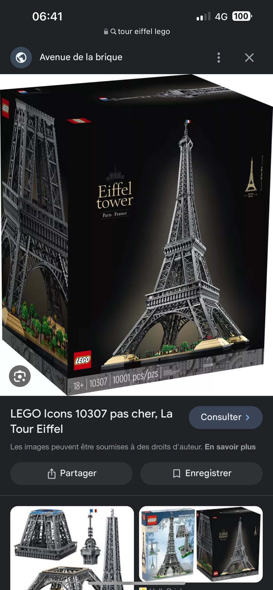 LEGO Icons 10307 pas cher, La Tour Eiffel