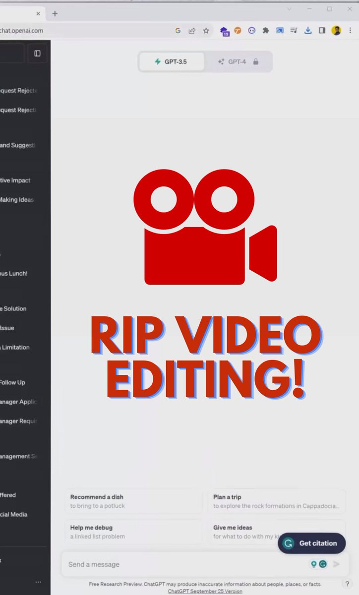 Kanojiyaaakash1's tweet photo. RIP Video Editing!

Now you can create high-quality videos in minutes using AI.

Here's how you can create a 1–3 minute video every day for FREE: 

[🔖 Bookmark for later] https://t.co/asD151STIJ