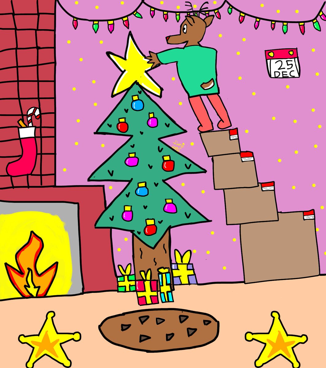 TTono5596124's tweet photo. Here is another drawing I hope you like it and I also made this drawing for Christmas I hope you have a Merry Christmas and enjoy it a lot with your loved ones😸🦌🎄🎁❄️
#furry #furryart #furryartist  #furryfandom https://t.co/CYTFGKEQr9