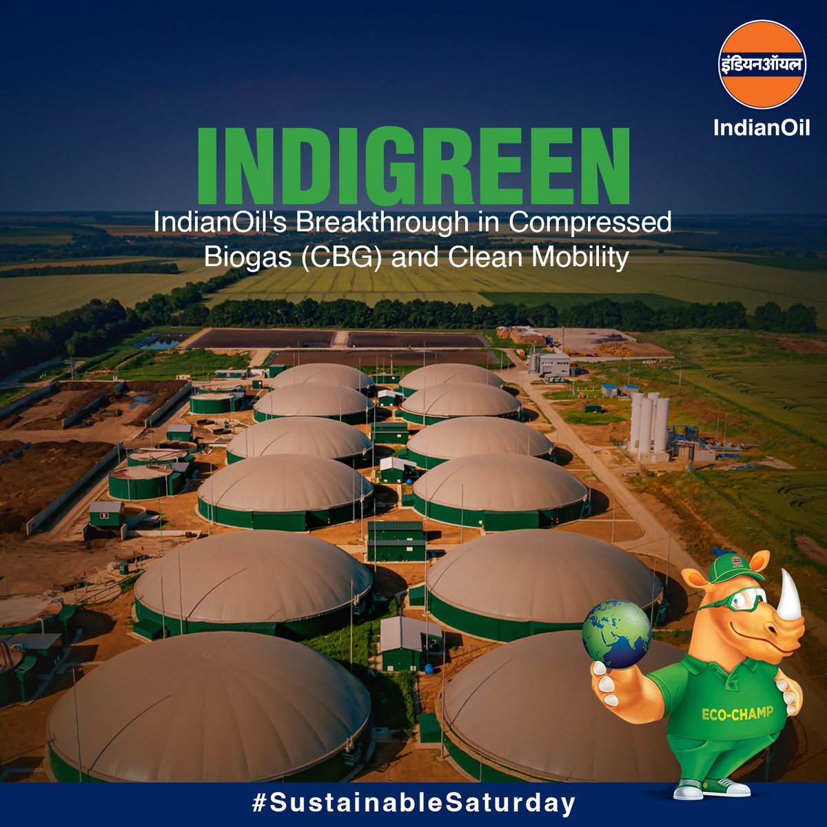 #IndianOil's SATAT program is empowering the nation's transport sector with clean and affordable fuel options. With IndiGreen CBG, we are redefining transportation, enhancing energy security, and building a sustainable future for India!
#SustainableSaturday