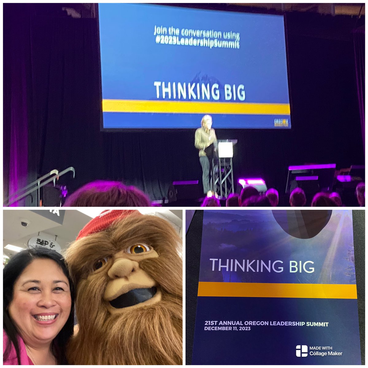 DocJCLuebke's tweet image. Thinking Big. I attended my first Oregon Business Council (OBC) Leadership Summit at the Moda Center last week with several business and government leaders presenting on the Oregon Business Plan. I even got to take a photo with Sasquatch!
#LeadershipSummit2023