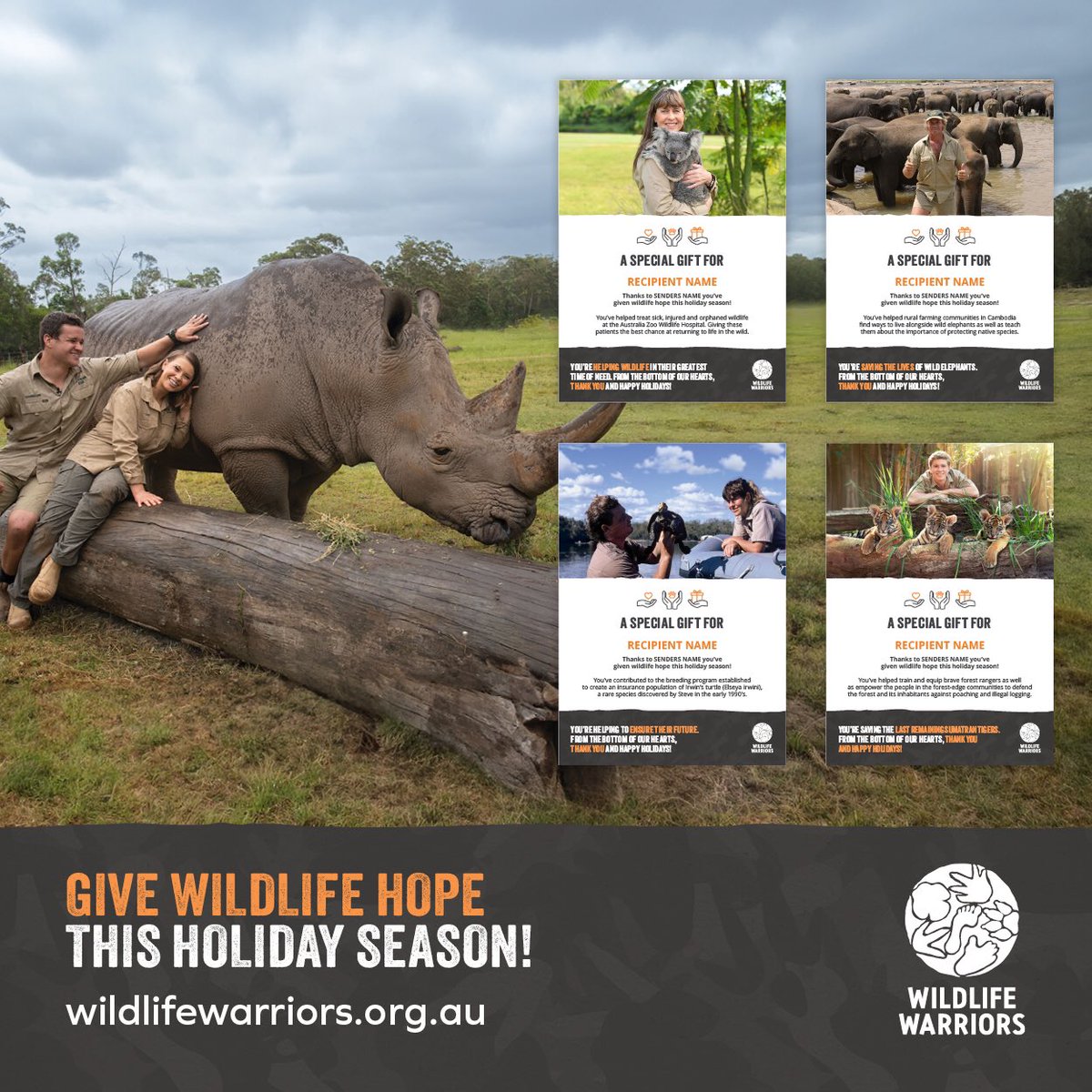 Need a last-minute gift for a loved one? Give the gift of conservation!🦏🧡 Make a donation on behalf of someone special and send them a personalised certificate. You can choose your favourite design, personalise it and send the virtual gift on its way. It’s that simple! Make a…