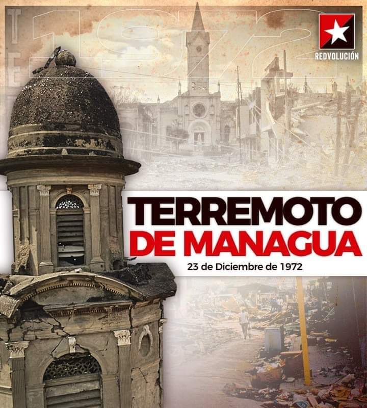 El 23 de diciembre de 1972 un terremoto de 6.2 grados en escala de Richter dejó en ruinas a Managua. El fenómeno, ocurrido a las 0 horas con 35 minutos, dejó más de 10 mil muertos, igual cifra de heridos y 280 mil damnificados.

#PLOMO19
