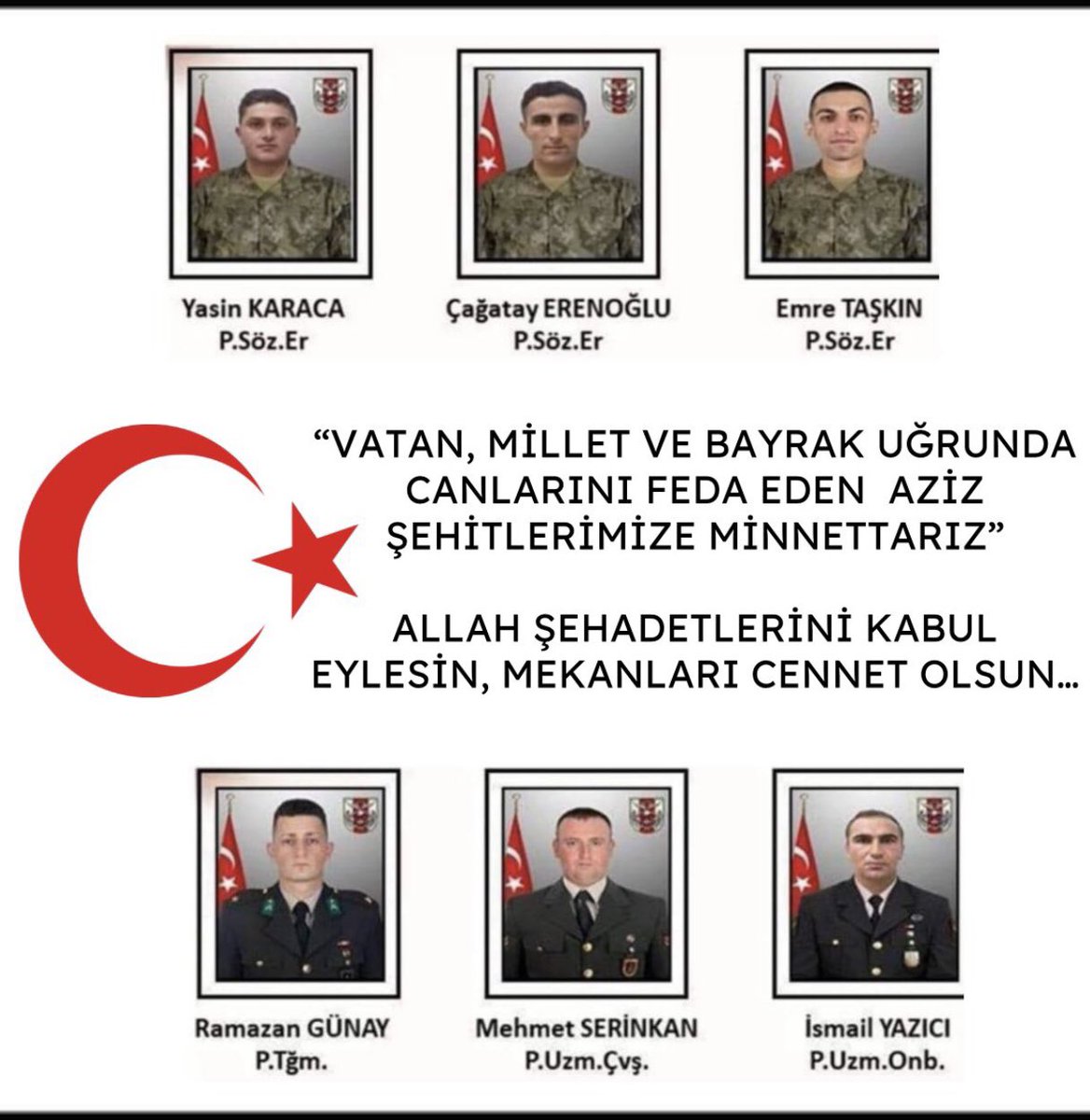 tobder2021's tweet photo. 🇹🇷 Başın Sağolsun Türkiyem!!!

“Vatan, Millet ve Bayrak Uğrunda Canlarını Feda Eden  aziz Şehitlerimize Minnettarız”.             
MEKANLARI CENNET OLSUN…🇹🇷 🇹🇷 🇹🇷 https://t.co/Ja1BvCQMWs