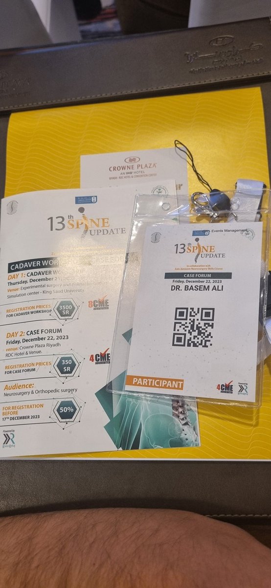 basem_EO's tweet photo. Attended the #13th_spine_update
Masterclass in spine surgery yesterday. Grateful for the opportunity to be a part of it and grateful for meeting pioneering orthopedic &amp; neurosurgeons. A fantastic opportunity for professional growth
Thank you @SaudiSpine @_KSU https://t.co/hMTbARsH1K