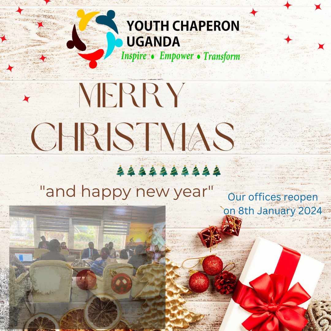 youthchaperonug's tweet photo. As the year draws to a close, YCU extends heartfelt gratitude to all our partners, thank you for being a part of our Journey towards inspiring, empowering &amp; supporting young people thrive in Health &amp; wellbeing Your commitment &amp; collaboration have been amazing. #MerryChrismas https://t.co/ZoTB6C0QcC