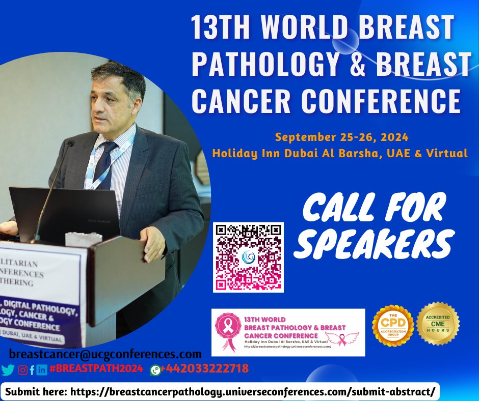 breastcanucg's tweet photo. #callforspeaker Now this is a time to register on September 25-26, 2024, in Dubai, UAE. This event will allow participants to share research and gain valuable feedback. 

Register, grab your speaker slot here: https://t.co/cjoMkbM4r4

#health #BreastpathEvent
#earlydetection # https://t.co/5st2oi2VNq