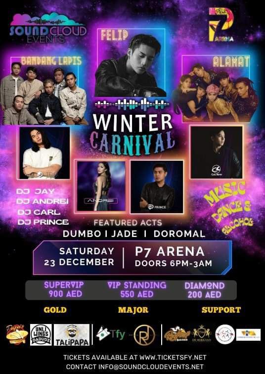 SB19TrendsPH's tweet photo. [ TAG UPDATE ]

Who's ready to make this festive season a more memorable experience? 🙋🏽

Join our boy FELIP as he'll perform in the Winter Carnival at P7 Arena, Media One Hotel, Dubai!

Join the hype with the tags!

UPDATED TAGS:
@felipsuperior #FELIP
#FELIPatWinterCarnivalDubai https://t.co/TWSPYSyD1A