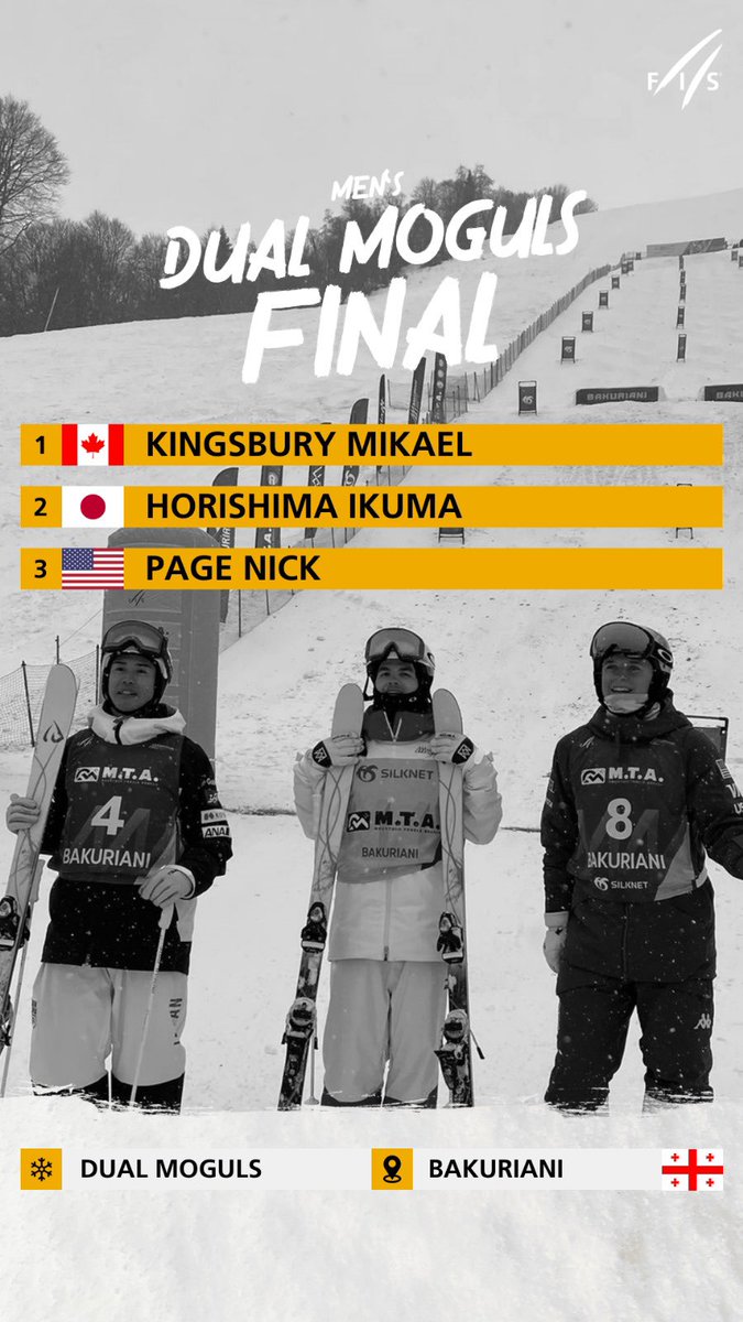 FISfreestyle's tweet photo. The last comp of 2023 was a blast as it always is with some epic duals! Jakara Anthony and Mikael Kingsbury totally crushed it, ending the December run on a super high note! 🎉 
#moguls https://t.co/5axzYbpcj2