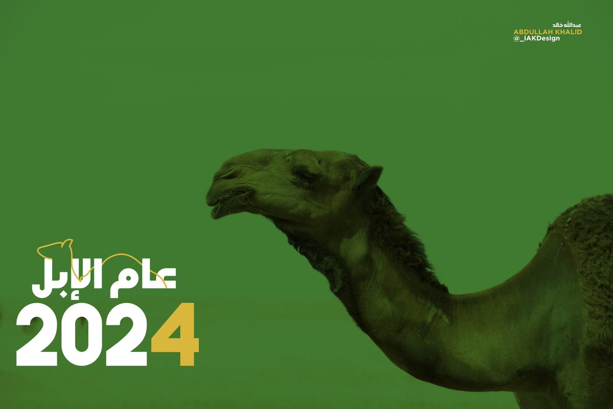 _iAKDesign's tweet photo. تسمية عام 2024 بعام الابل لقيتها فرصة مناسبة لتصميم شعار مقترح اخر بسيط 🐪💚
والتغريدة القادمة فيها هدية لكم تقويم (كالندر) عام 2024 مجاني بهوية عام الابل المقترحة 😍🐪🔥
#عام_الابل_2024 
#عام_الإبل https://t.co/QjWfmvULQe