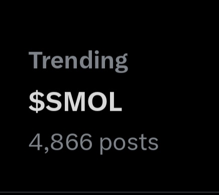 SunnyThakkar's tweet photo. $smol is trending https://t.co/rUUz3X7liX