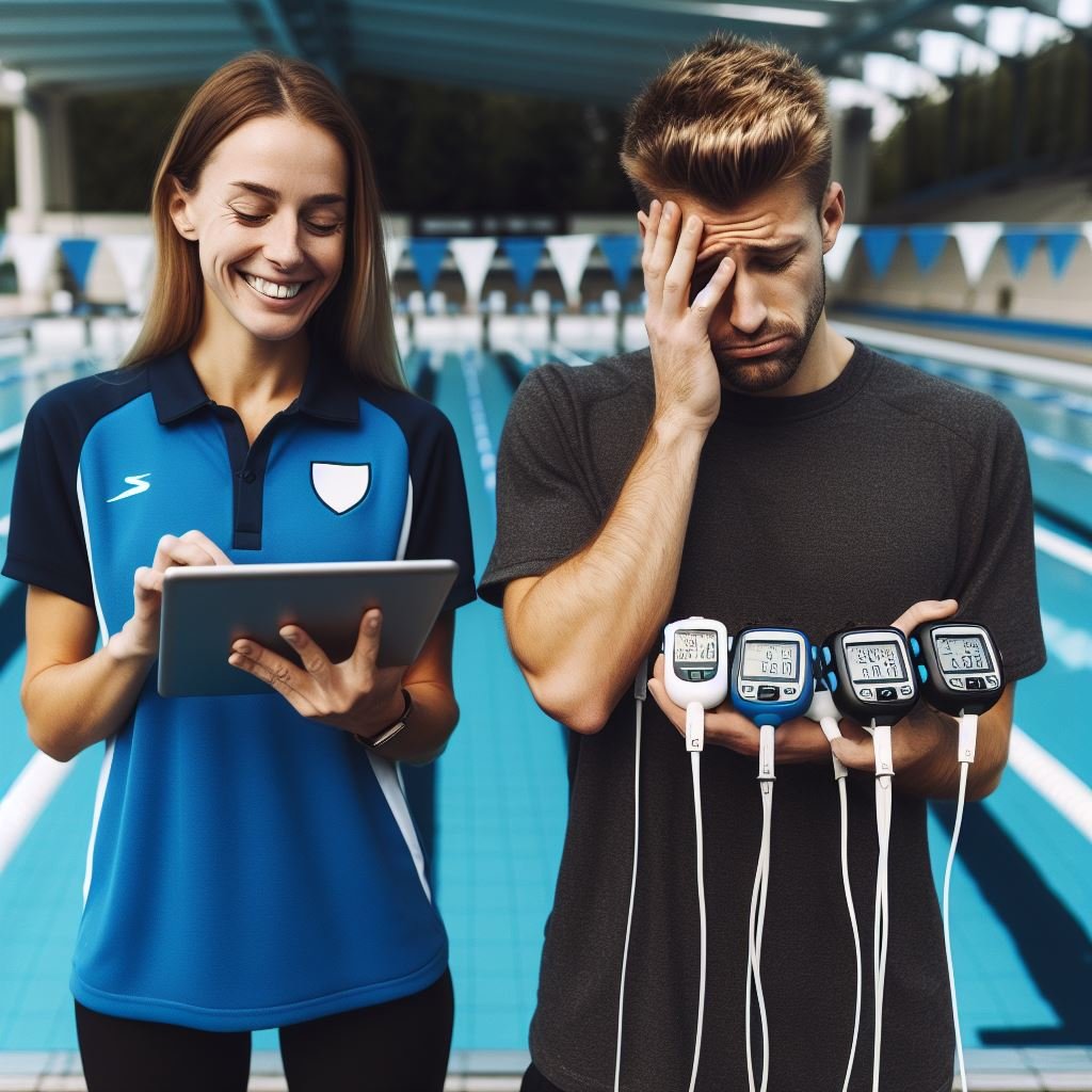 JLecoutere's tweet photo. "Dear AI, please generate an image of two swim coaches: one with and one without @swimtraxx "
😜😜 https://t.co/a4jGmaRNL7