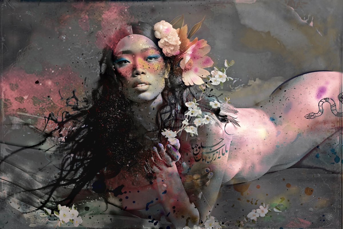 "The Sycamine Nymph"
The sycamine nymph
Clutches my hair as I suckle the berries.
Lovebites taint my tongue as she carves into my armpits.
Smeared with dripping crimsons, we ravish the young tree.
10/10
0.1 SOL
🤍 Link 
#KatoKrew