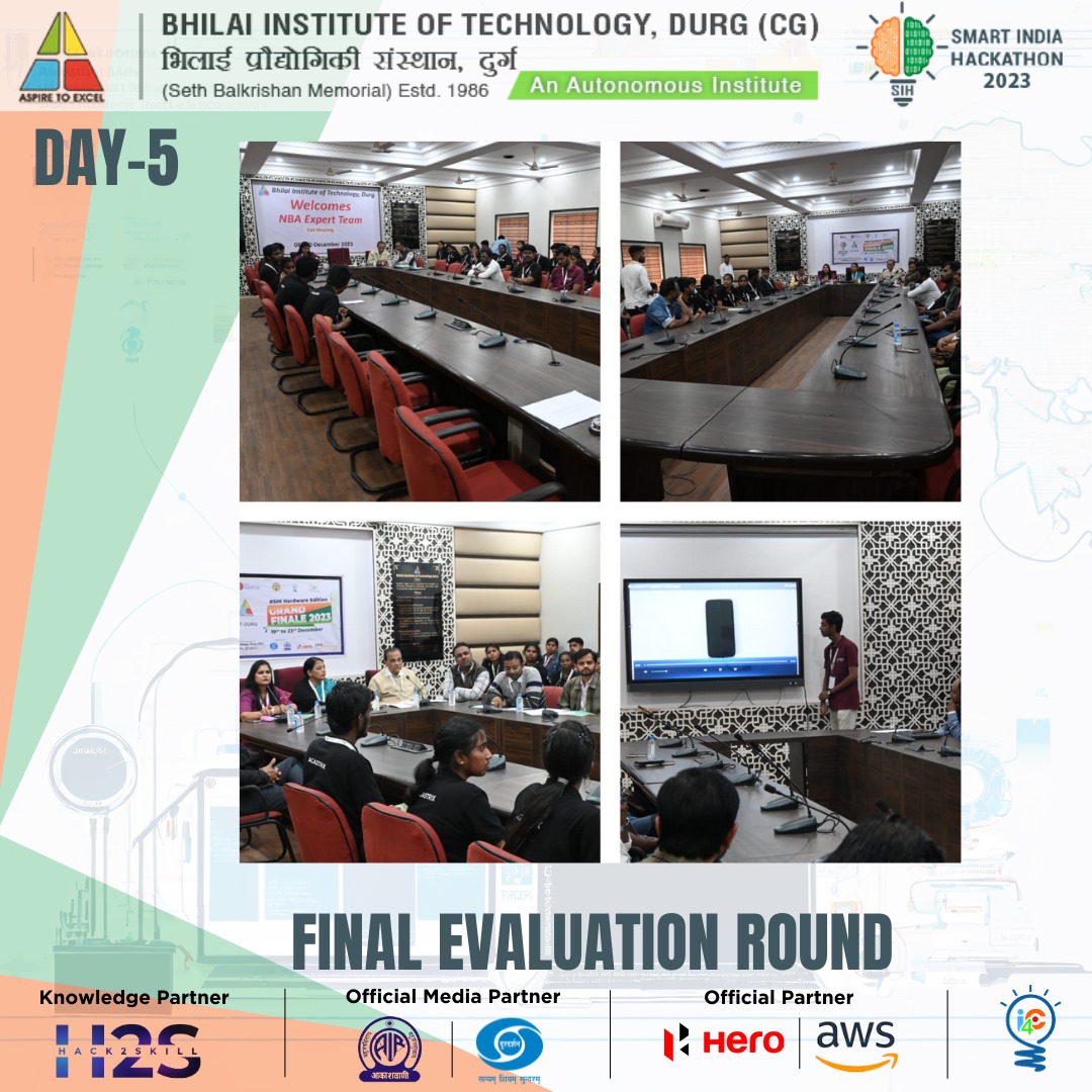 Bitdurgofficial's tweet photo. Thrilling moments at SIH2023 Hardware Edition's Final Evaluation Round! 🚀 Participants filled with hope and innovation, poised for recognition. 🌟 Best of luck to all brilliant minds shaping the future! 

#SIH2023 #SmartIndiaHackathon2023
#bitdurg #PM_ModiAtSIH #SIHBITD2023 https://t.co/icyAJ9TxEQ