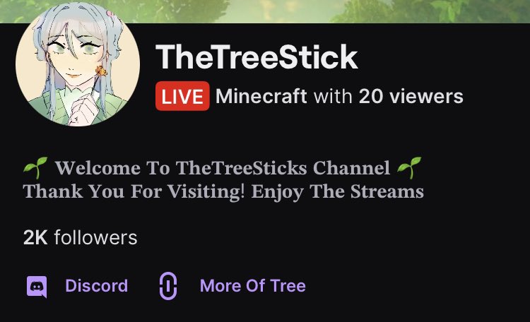 TheTreeStick's tweet photo. 🌿🍃 I AM SO BLESSED THANK YOU ALL FOR BEING SO KIND WE REACHED 2K BEFORE THE END OF THE YEAR🎉🌱

I Want To Say Thank You To Everyone For This Year We Have Grown So Much Thank You to Everyone Who Has Raided Me And Who Has Lurked In My Streams You Have Helped Me So Much💚🥹 https://t.co/anWsRukRiQ