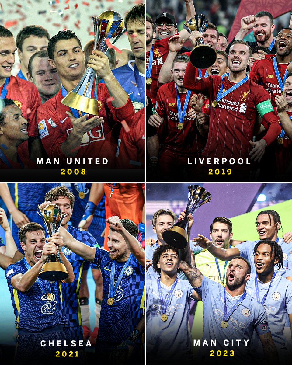 The Premier League is the first league in the world to produce four different Club World Cup champions 🏆