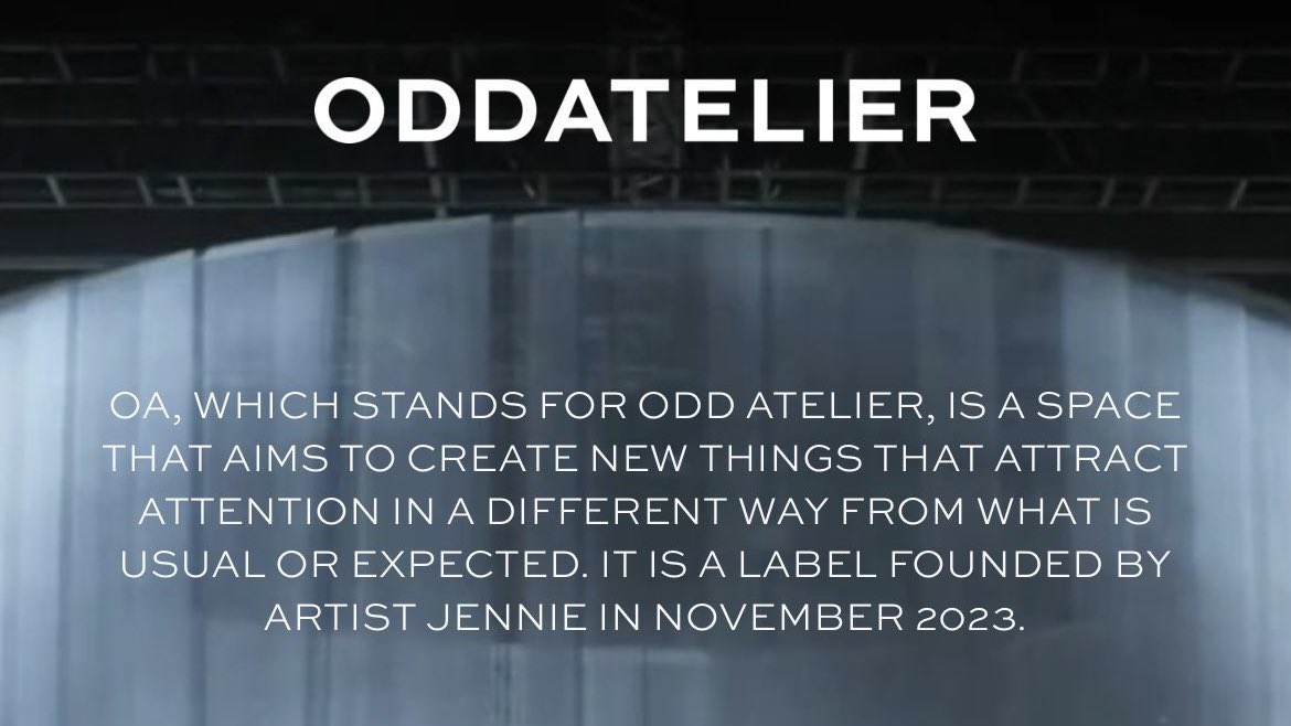 jenniepics's tweet photo. ODDATELIER FOUNDED BY ARTIST JENNIE https://t.co/SBEhlMjlAJ