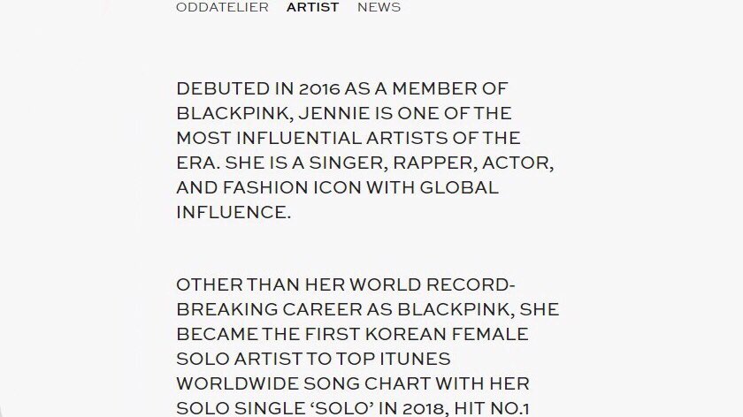 jenniepics's tweet photo. ODDATELIER FOUNDED BY ARTIST JENNIE https://t.co/SBEhlMjlAJ