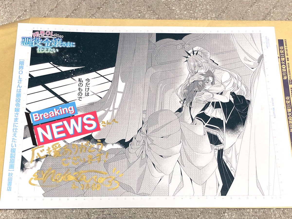 限界OLさんは悪役令嬢さまに仕えたい」2巻感想投稿キャンペーンのネコ