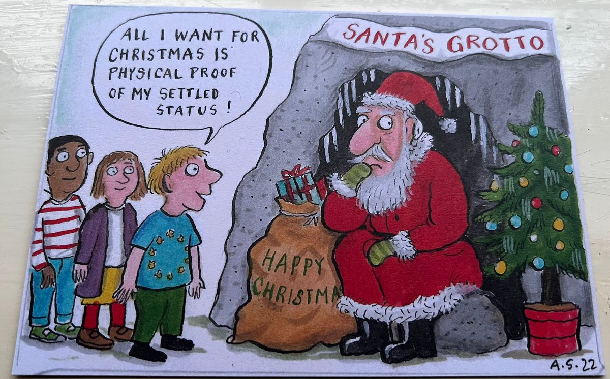 Turns out, people are putting up last year's Christmas cards again - thank you and merry Christmas @the3million and to Gruffalo inventor Axel Scheffler