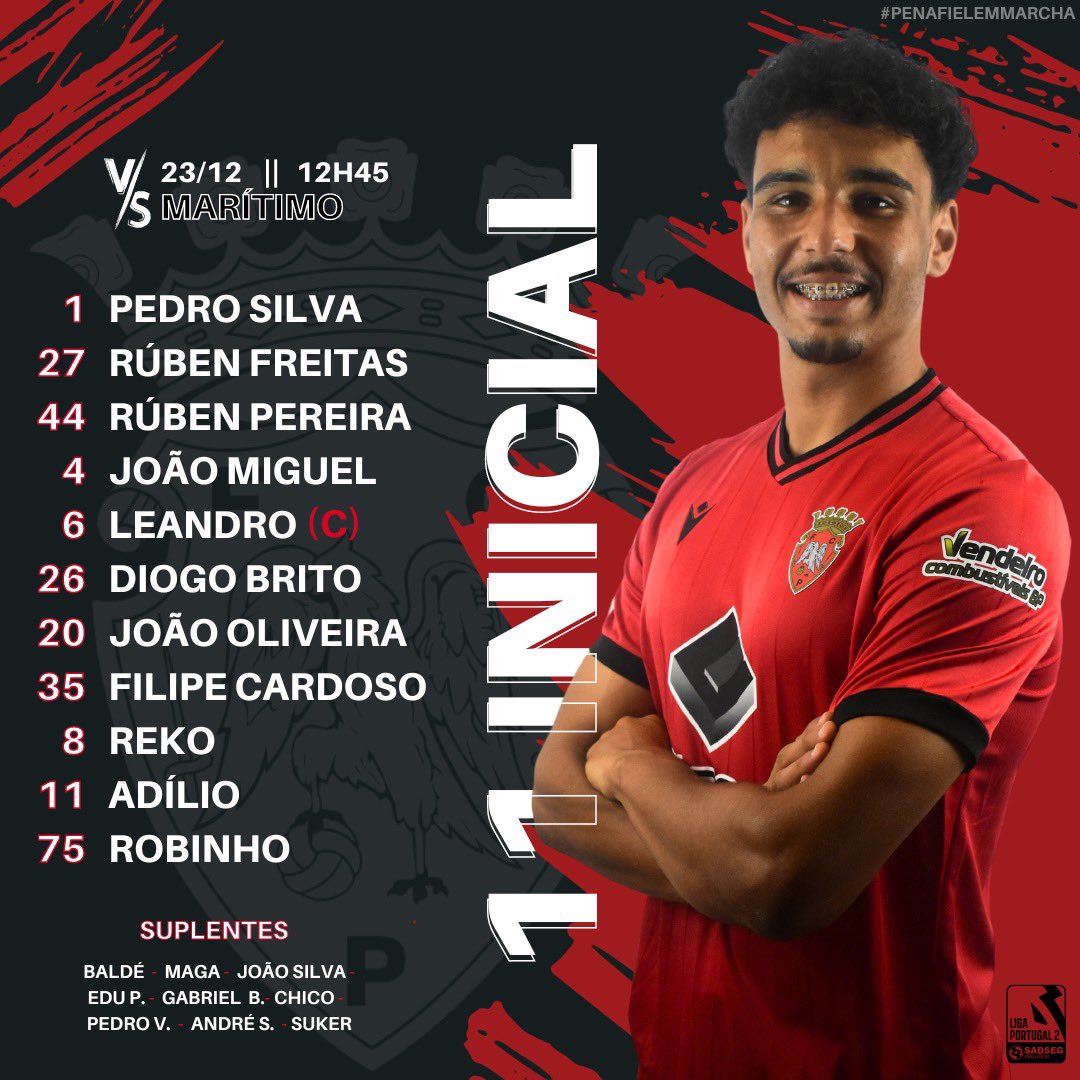 𝟭𝟭 𝙄𝙉𝙄𝘾𝙄𝘼𝙇 🚨

🏆 Liga Portugal 2 SABSEG
⚔️ @csmaritimomadeira 
⏰ 12H45
📺 SPORT TV 1
📻 RÁDIO CLUBE DE PENAFIEL 

#penafielemmarcha