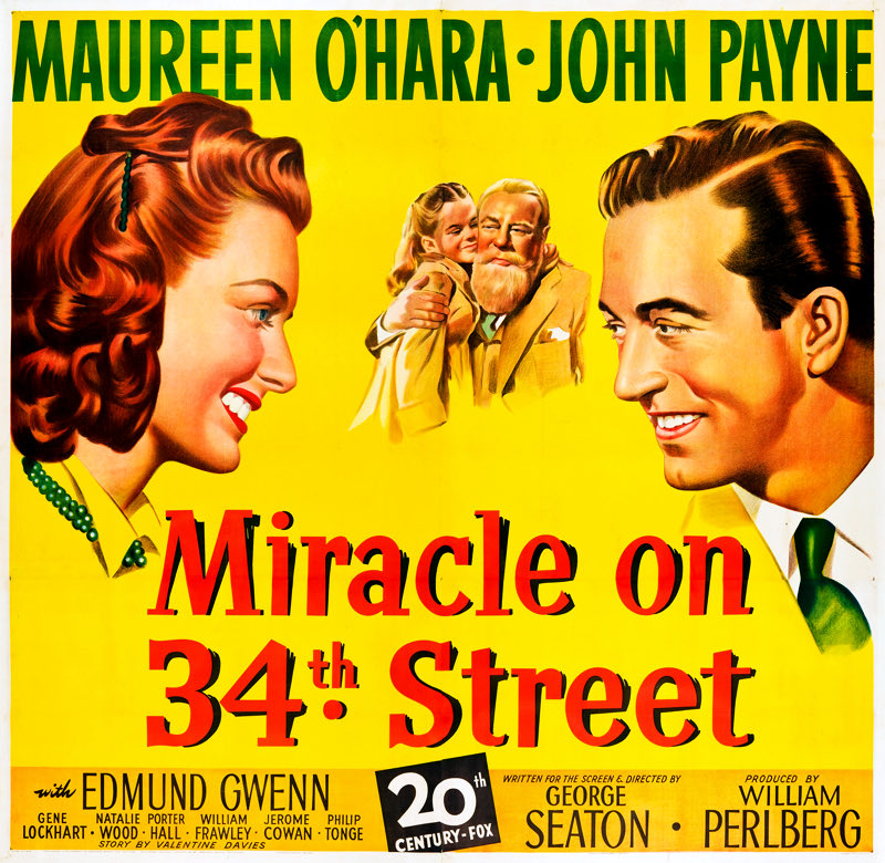 SaveRedlandLibr's tweet photo. 11:50am TODAY on @channel5_tv 

The 1947 #Family #Comedy #Drama film🎥 “Miracle on 34th Street” (aka “The Big Heart “) directed &amp; written by #GeorgeSeaton and based on a story by #ValentineDavies 

🌟#MaureenOHara #JohnPayne #EdmundGwenn #GeneLockhart #NatalieWood #PorterHall https://t.co/KA86KvNT6w
