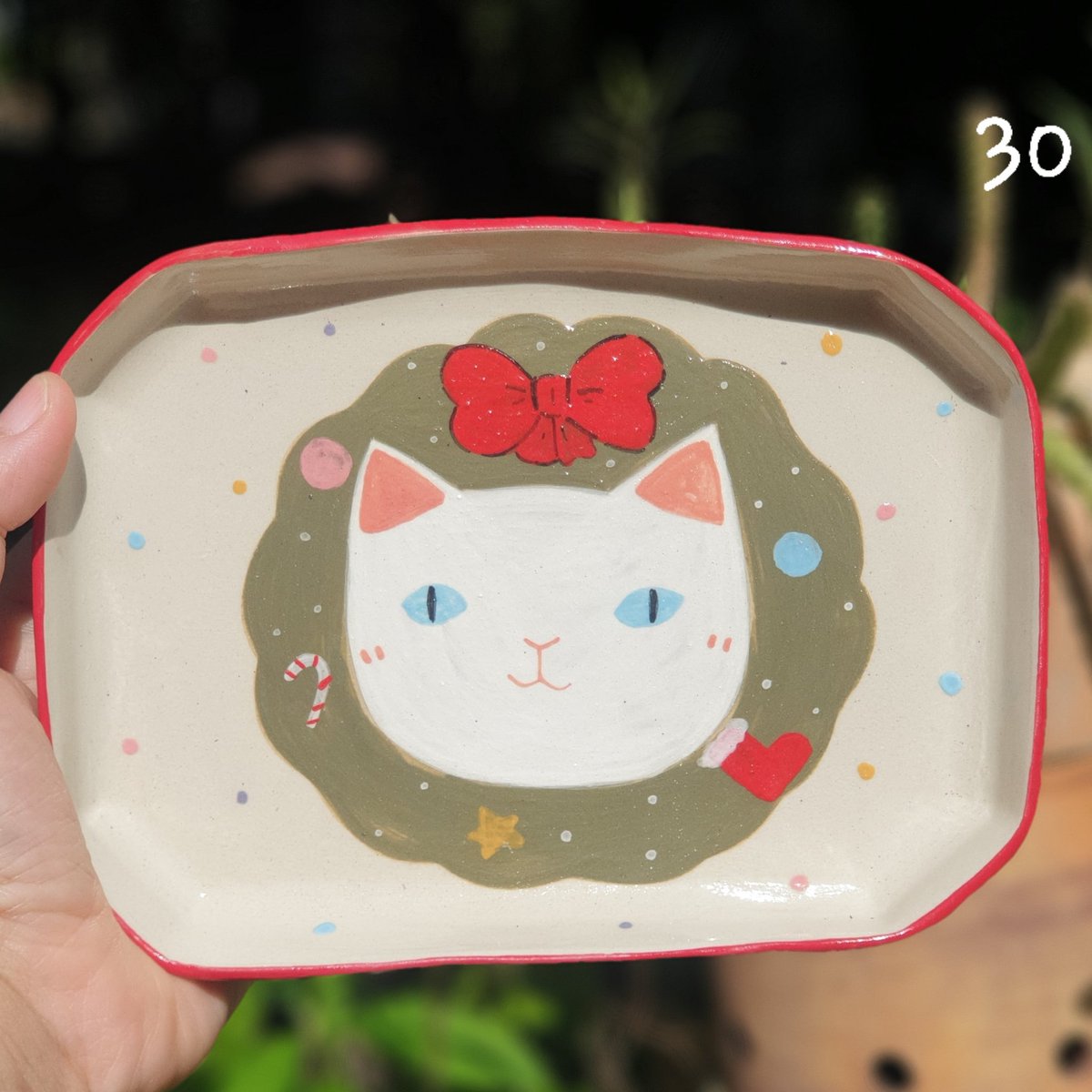 thelittle_frame's tweet photo. จานใบน้อย🐈‍⬛🎄
250฿ https://t.co/GAvmj2Tvu1