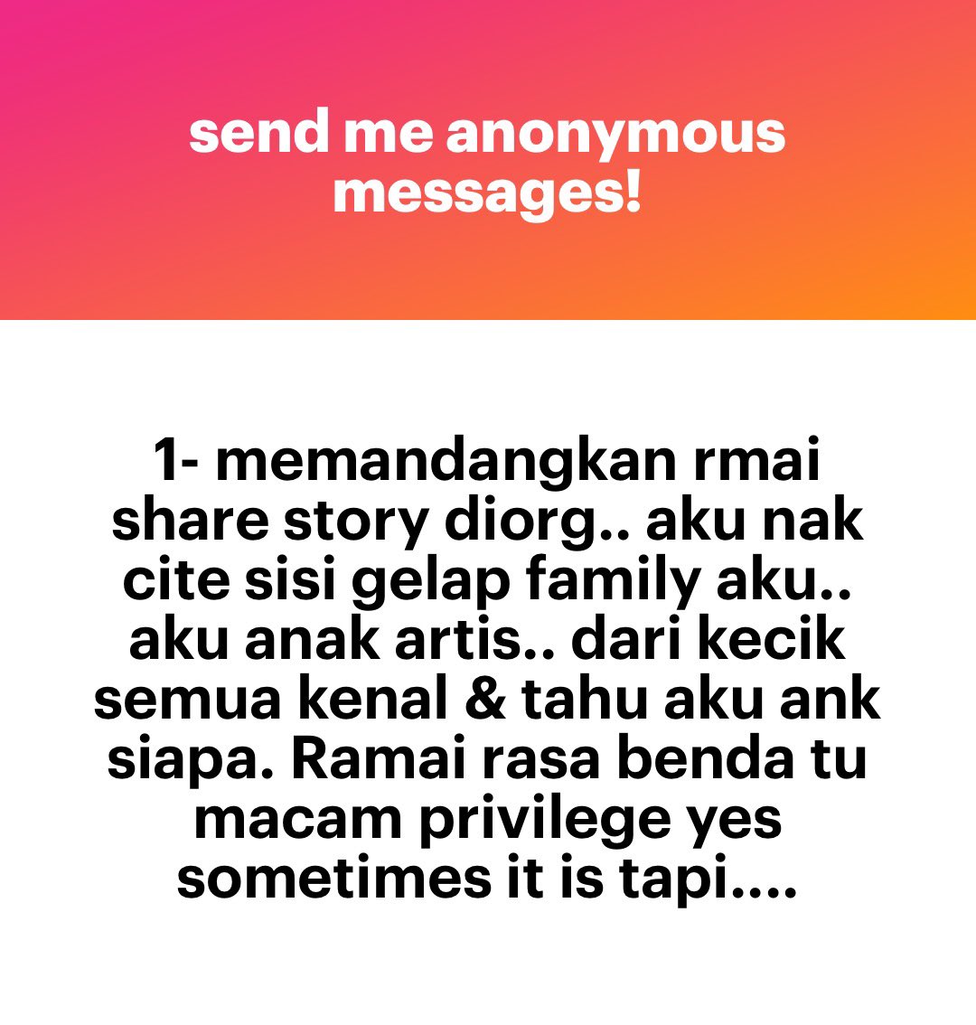 meinmokhtar's tweet photo. Luahan anak artis. https://t.co/UDTIiy2vk8
