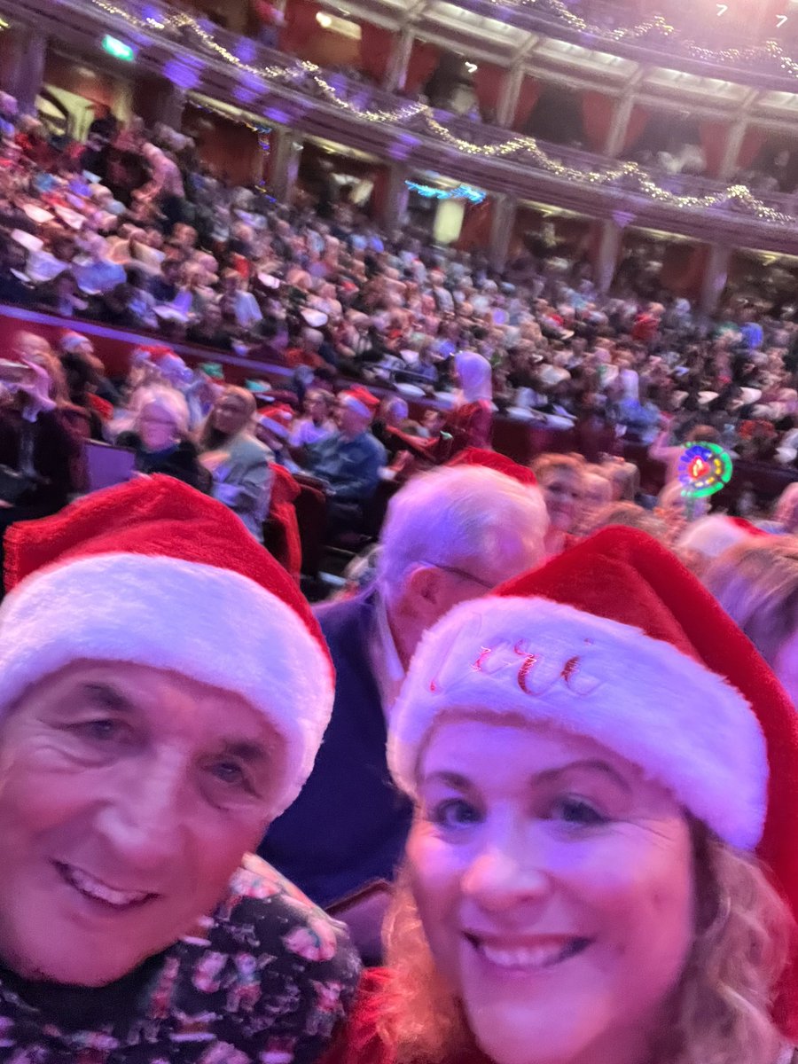 CeriKnight1's tweet photo. #RAHChristmas Nadolig Llawen. Ceri and Ray from Wales loving @royalphilorch &amp; Military band. Very envious of their talent as we can’t even clap in time to the beat, shameful as we come from land of song but we can cheer loud! 🏴󠁧󠁢󠁷󠁬󠁳󠁿🌲🎅🏼 https://t.co/HiRXyltC0v