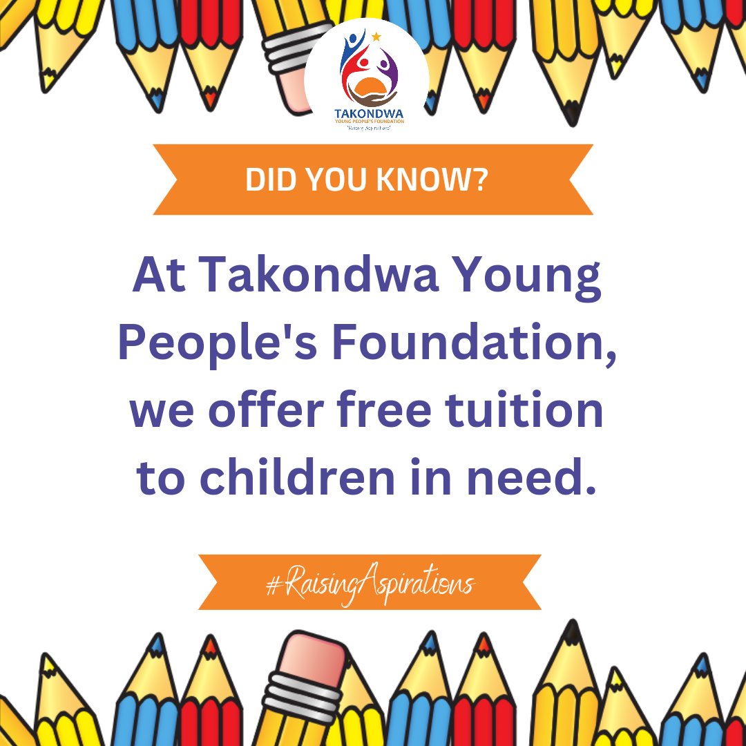 Takondwa_ypf's tweet photo. Did you know? At Takondwa Young People's Foundation, we offer free tuition to children in need.
#TYPF #RaisingAspirations through #education in #Zambia https://t.co/Cq381WkIW3