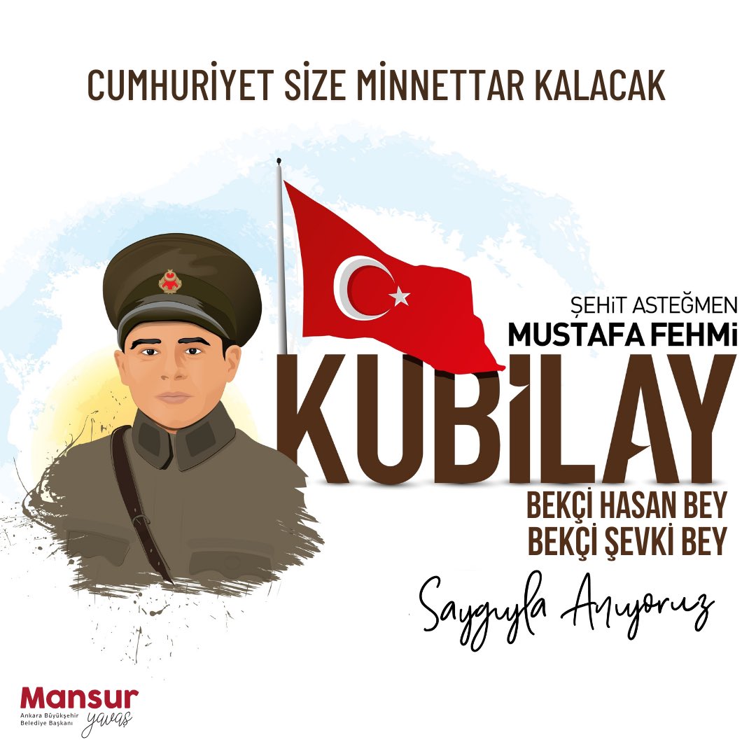 mansuryavas06's tweet photo. Şehit Asteğmen Mustafa Fehmi Kubilay ile Bekçi Hasan Bey ve Bekçi Şevki Bey’i saygı ve minnetle anıyorum.

Onların bizlere emaneti Cumhuriyet’i ilelebet yaşayacak ve yaşatacağız. https://t.co/PFtXzhj2EF