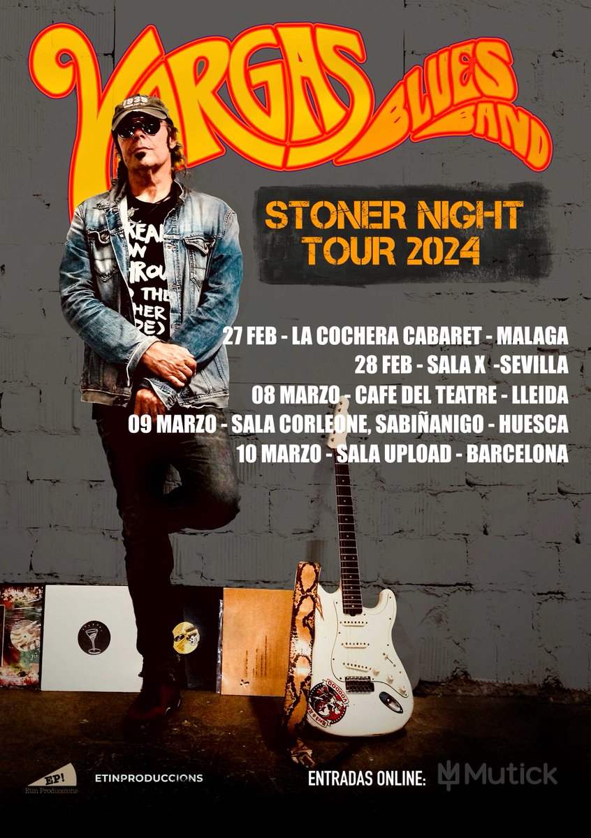 etinproduccions's tweet photo. @vargasbluesband recorrerá de nuevo el país en #2024 llevando la continuación de la gira #StonerNight cerca de vuestra casa! https://t.co/qmLPpflS9q