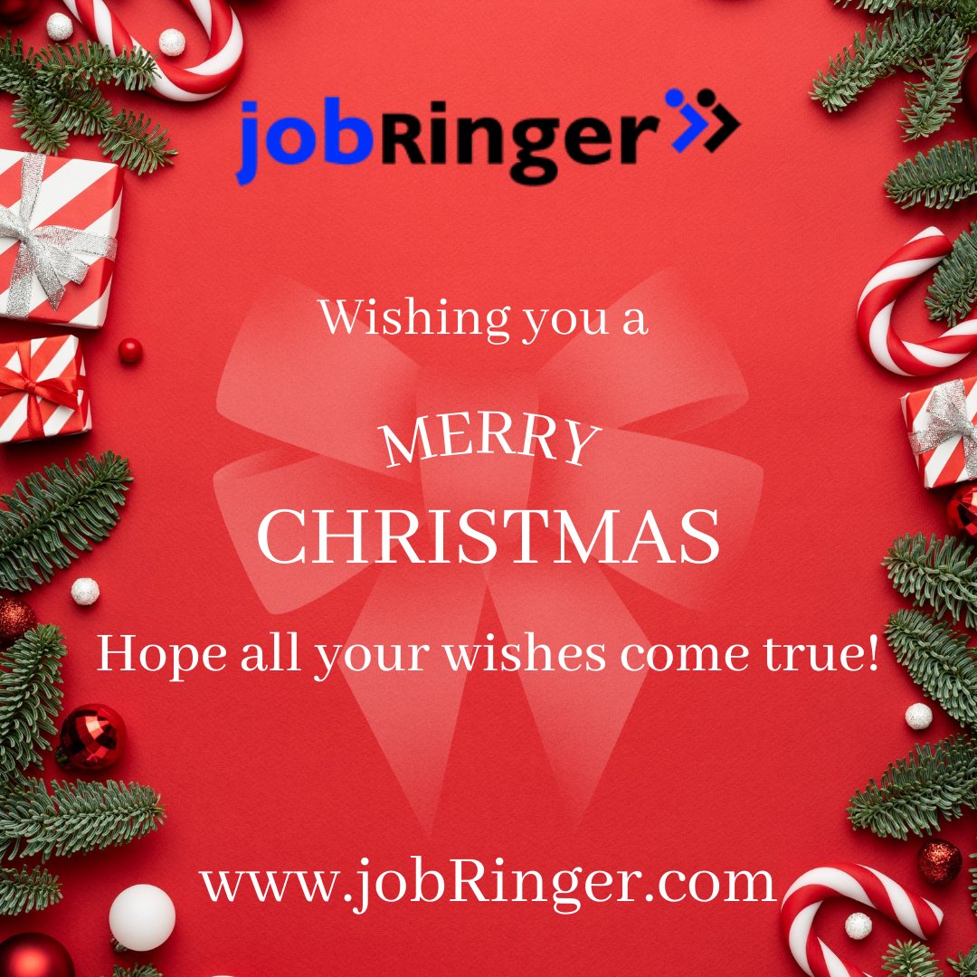 Wishing you a MERRY CHRISTMAS !!
~ jobringer.com

#jobringer #jobseekers #jobs #fresherjobs #account #sales #marketing #pharma #engineering #jobsearch #itjobs #jobupdates #christmas  #workfromhomejobs #wfojobs #merrychristmas #jobopportunity #jobringerjobs