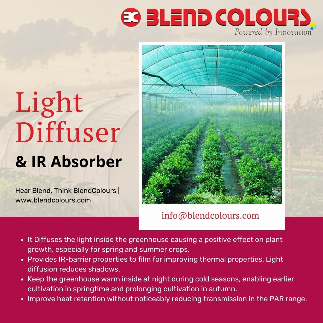 blend_conscious's tweet photo. Light diffuser &amp; IR Absorber
Designed for Greenhouse Film
https://t.co/zPaxjeaBlF

Hear #Blend, Think #Blendcolours #Masterbatch #MASTERBATCH
#plasticsrowmattterial #Additive #blendcolours #plasticsworld #LED #lights #lightdiffuser #IRabsorber #greenhouse #diffusion https://t.co/z9l9jPX67b