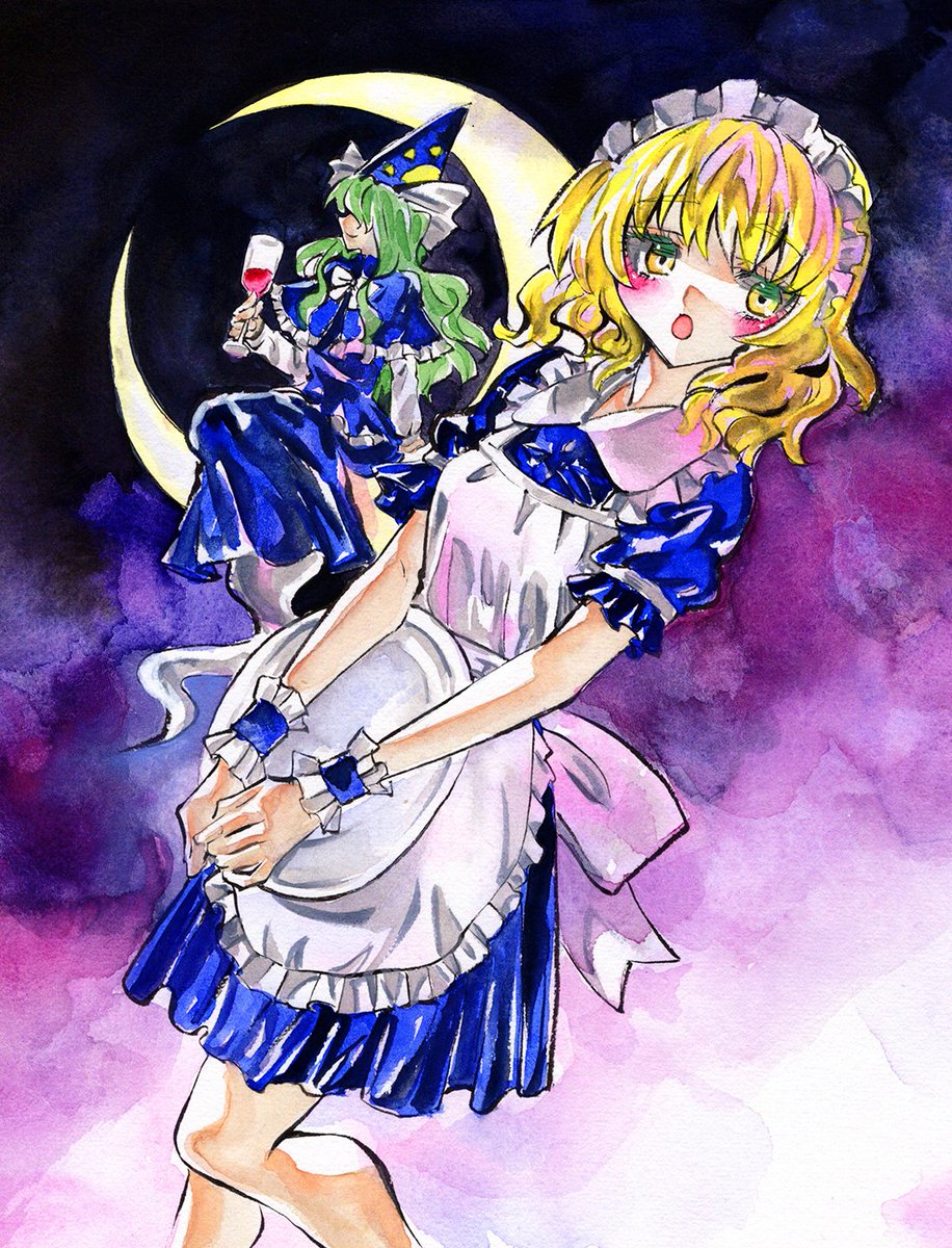 魅魔 「魅魔&amp;メイドロリス#東方Project 」|カバヂのイラスト