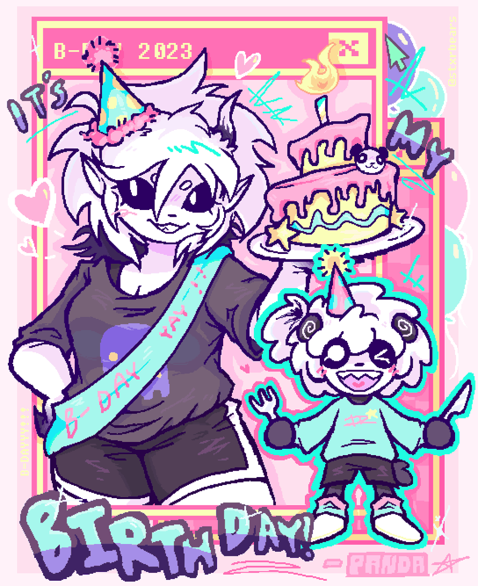 stxrbears's tweet photo. it isss my birthdayy !!!!! 🎂🎂🎉 :    D
#mspaint https://t.co/BDIB5RHTOz