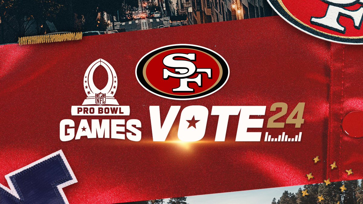 San Francisco 49ers (@49ers) on Twitter photo 2 days for #ProBowlVote x2! 🔁
<a href="/CMC_22/">Christian McCaffrey</a>
<a href="/nbsmallerbear/">Nick Bosa</a>
<a href="/fred_warner/">Fred Warner</a>
<a href="/JuiceCheck44/">Kyle Juszczyk</a>
<a href="/TrentW71/">Trent Williams</a>
<a href="/gkittle46/">George Kittle</a>
<a href="/brockpurdy13/">Brock Purdy</a>
<a href="/THE2ERA/">BA</a>
<a href="/jakebrendel/">Jake Brendel</a>
<a href="/arikarmstead/">Arik Armstead</a>
<a href="/Jay_MostWanted/">Javon Hargrave</a>
Dre Greenlaw
<a href="/19problemz/">Deebo</a>
<a href="/TayborSnapping/">Taybor Pepper</a>
<a href="/youngchase907/">Chase Young</a>
<a href="/Dmo_lenoir/">Deommodore lenoir</a>
<a href="/itslilmooney/">Charvarius Ward</a>
Mitch Wishnowsky
<a href="/CMcKivitz/">Colton McKivitz</a> 2 days for #ProBowlVote x2! 🔁
<a href="/CMC_22/">Christian McCaffrey</a>
<a href="/nbsmallerbear/">Nick Bosa</a>
<a href="/fred_warner/">Fred Warner</a>
<a href="/JuiceCheck44/">Kyle Juszczyk</a>
<a href="/TrentW71/">Trent Williams</a>
<a href="/gkittle46/">George Kittle</a>
<a href="/brockpurdy13/">Brock Purdy</a>
<a href="/THE2ERA/">BA</a>
<a href="/jakebrendel/">Jake Brendel</a>
<a href="/arikarmstead/">Arik Armstead</a>
<a href="/Jay_MostWanted/">Javon Hargrave</a>
Dre Greenlaw
<a href="/19problemz/">Deebo</a>
<a href="/TayborSnapping/">Taybor Pepper</a>
<a href="/youngchase907/">Chase Young</a>
<a href="/Dmo_lenoir/">Deommodore lenoir</a>
<a href="/itslilmooney/">Charvarius Ward</a>
Mitch Wishnowsky
<a href="/CMcKivitz/">Colton McKivitz</a>