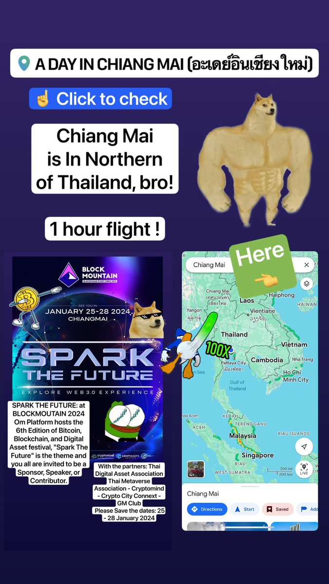 Check out Spark the Future / #BlockMountain in 25-28 Jan 2024! 

In #ChiangMai Thailand soon! 

Run by p’ <a href="/PopcnxPopcnx/">NateePopCnx</a> <a href="/tdokdak/">Navaporn</a> &amp; <a href="/Chiangmaicrypto/">Crypto City Connext</a> !!