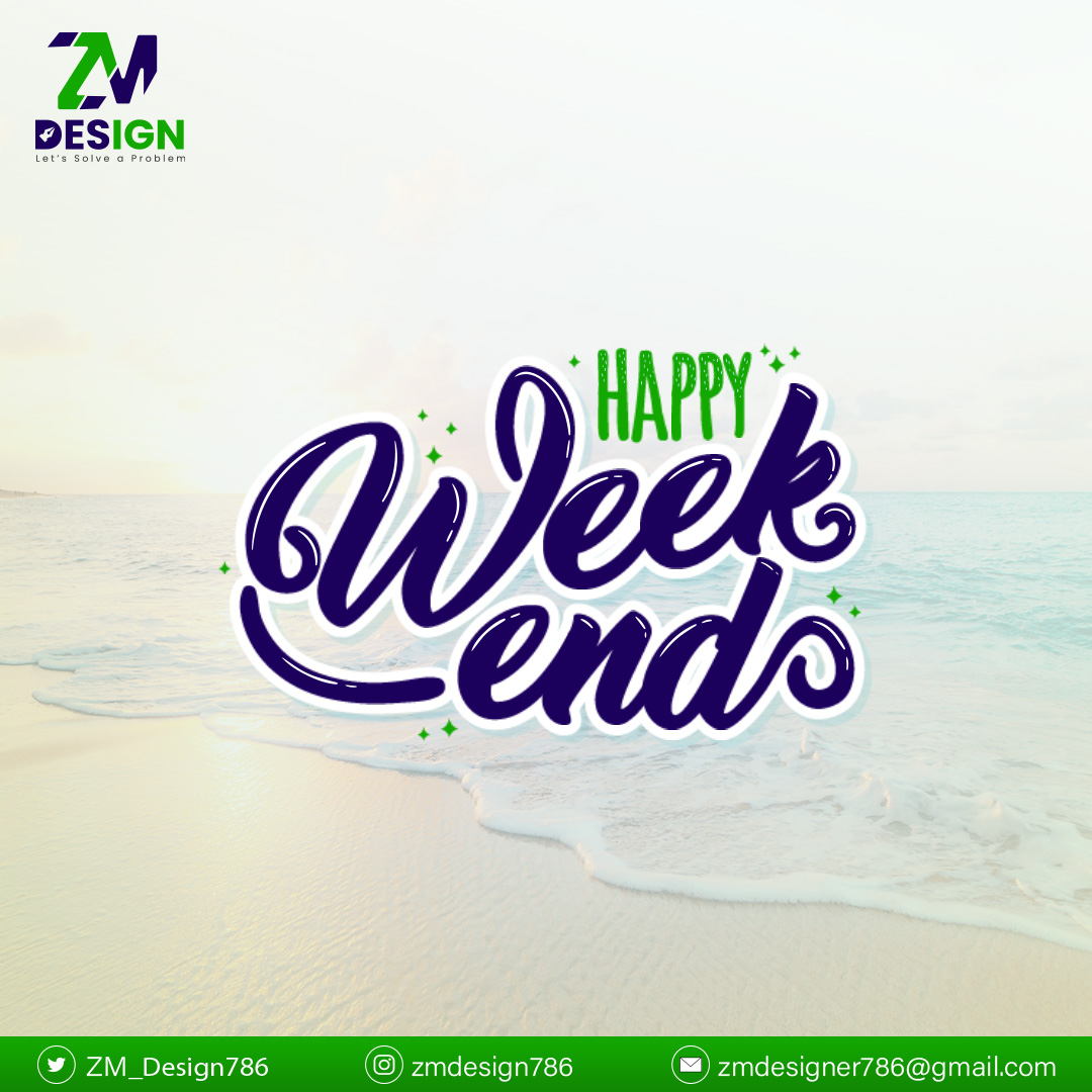 ZM_Design786's tweet photo. Happy Weekend!
“Recharge your soul by basking in the brightness of the weekend.”
#graphics #graphicdesign #graphicdesigner #weekend #weekendvibes #happyweekend #zmdesign #motivation #motivationalquote #motivated #motivational #weekendquotes #letsconnect https://t.co/6FitYmOp7s