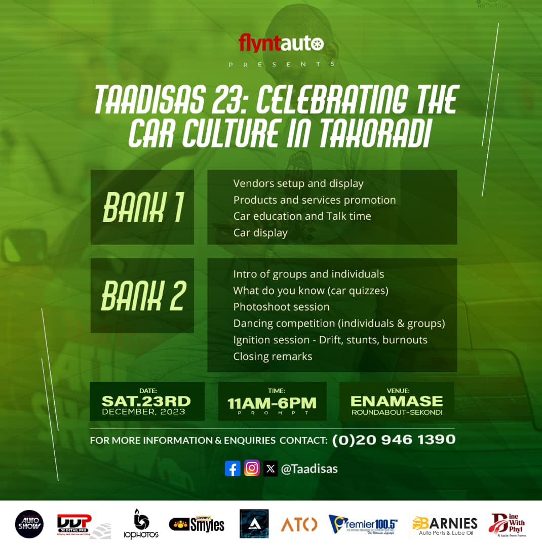 nanaflynt's tweet photo. Today is our day !!!!!
#TaadiSAS23 #TaadiSAS23 #TaadiSAS23 

🚘🏍️ TaadiSAS 23
🗓️ 23rd December, 23
📍Enamase Roundabout- Sekondi 
⏰ 11am - 6pm
Don’t miss it 🔥🔥🔥🔥🔥 https://t.co/A0cy4JuO4M