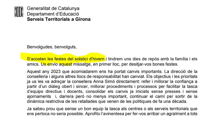 🤔 Ara en lloc de dir Bon Nadal, el Govern diu que s’ha de dir festes del solstici d’hivern. Estan com un llum!