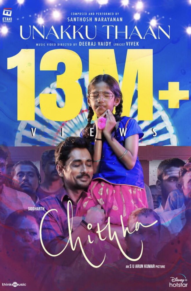 #chittha 13M+ Views #unakkuthaan <a href="/Music_Santhosh/">Santhosh Narayanan</a> <a href="/DeerajVaidy/">Deeraj Vaidy</a>