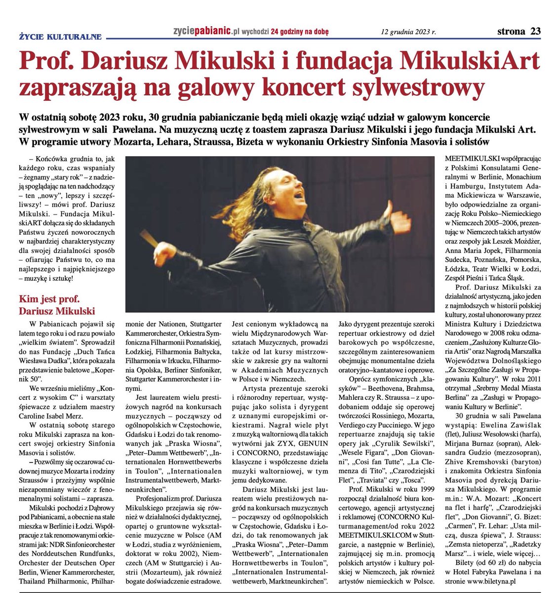 MEISTERPIANIST's tweet photo. Pięknie zapraszam do Pabianic 30.12.2023 - Koncert Sylwestrowo-Noworoczny  #DariuszMikulski #SinfoniaMasovia #AleksandraGudzio https://t.co/VE40YksQDM https://t.co/ooqDpGxRvr